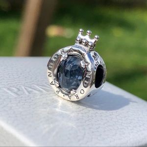 Pandora Blue Sparkling Crown O Charm